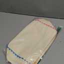 THOVSMOON Canvas Makeup Bag for Women, Rainbow Rick Rack Trim Cute Cosmetic Bag, Travel Toiletry Organizer, Everyday Use, Beach and Gift for Girlfriend