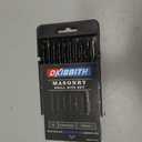 10 Pcs 3/16" Masonry Concrete Drill Bit Set for Tile Brick Glass Plastic Wood, Cross Tungsten Carbide Tip, Hex Shank, Work with Ceramic Porcelain Tile Wall Mirror Paver, 3/16 Inch Drill Bits,5mm.