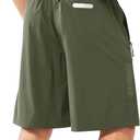 NORTHYARD Men's Athletic Running Shorts Gym Workout 7"/9"/5" Quick Dry Lightweight Sports Basketball Tennis 3 Zipper Pockets (Green, XXL)