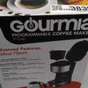 Gourmia GCM3518 5-Cup Programmable Drip Coffee Maker, Brew Later Timer, Adjustable 4-Hr Keep Warm, Pause & Serve, Freshness Timer, 700 W Compact Glass Carafe, EZ-View Water Window