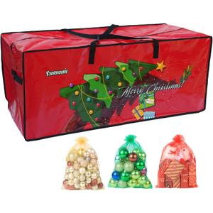 Christmas Tree Storage Bag 12 Ft Tall Tree Container/Holder Heavy Duty With Wheels