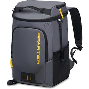 Backpack Cooler Insulated Leak Proof 33/49 Cans, 2 Insulated Compartments Thermal Bag, Portable Lightweight Beach Travel Camping Lunch Backpack for Men and Women Dark Grey 33 Can