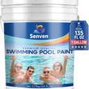 Pool Paint Blue, Durability Concrete Swimming Pool Paint Quick-drying Waterproof Coating Acrylic Pool Paint for Underground Above ground Cement Pond, Water Parks Plaster, Fiberglass, Steel and Aluminum Pools 1 Gallon
