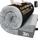 CYMULA Memory Foam Camping Mattress Pad,3inch Sleeping Pad for Camping,Non-Slip Bottom Floor Cot Car Mattress Bed with Retaining Portable Roll up Mattress Pad Mat for Travel Truck Guest Bed Tent (GREY)