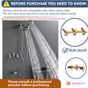 3 Handle Shower Faucet Set Shower System with Tub Spout Bathtub Faucet Set Shower Head Combo Set Complete Tub and Shower Faucet Combo Shower Fixtures Trim Kit Brushed Nickel