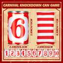13 Pcs Carnival Can Game Bean Bag Toss Carnival Games with 10 Tin Cans and 3 Bean Bag for Easter Outdoor Family Party Birthday Indoors Outdoors Activities