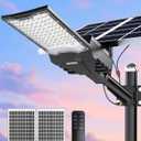 JAYNLT X-18000W Solar Street Lights Outdoor, 6500K Ultra-Large Parking Lot Lights Commercial Dusk to Dawn, IP67 Waterproof Solar Power Flood Security Lamps for Playground, Garage