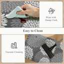 KIMODE Anti Fatigue Cushioned Kitchen Floor Mats,Floral Kitchen Rugs Sets of 2 Non Slip,Waterproof Ergonomic Memory Foam Kitchen Rug Carpet for Laundry Sink Office Home,Grey