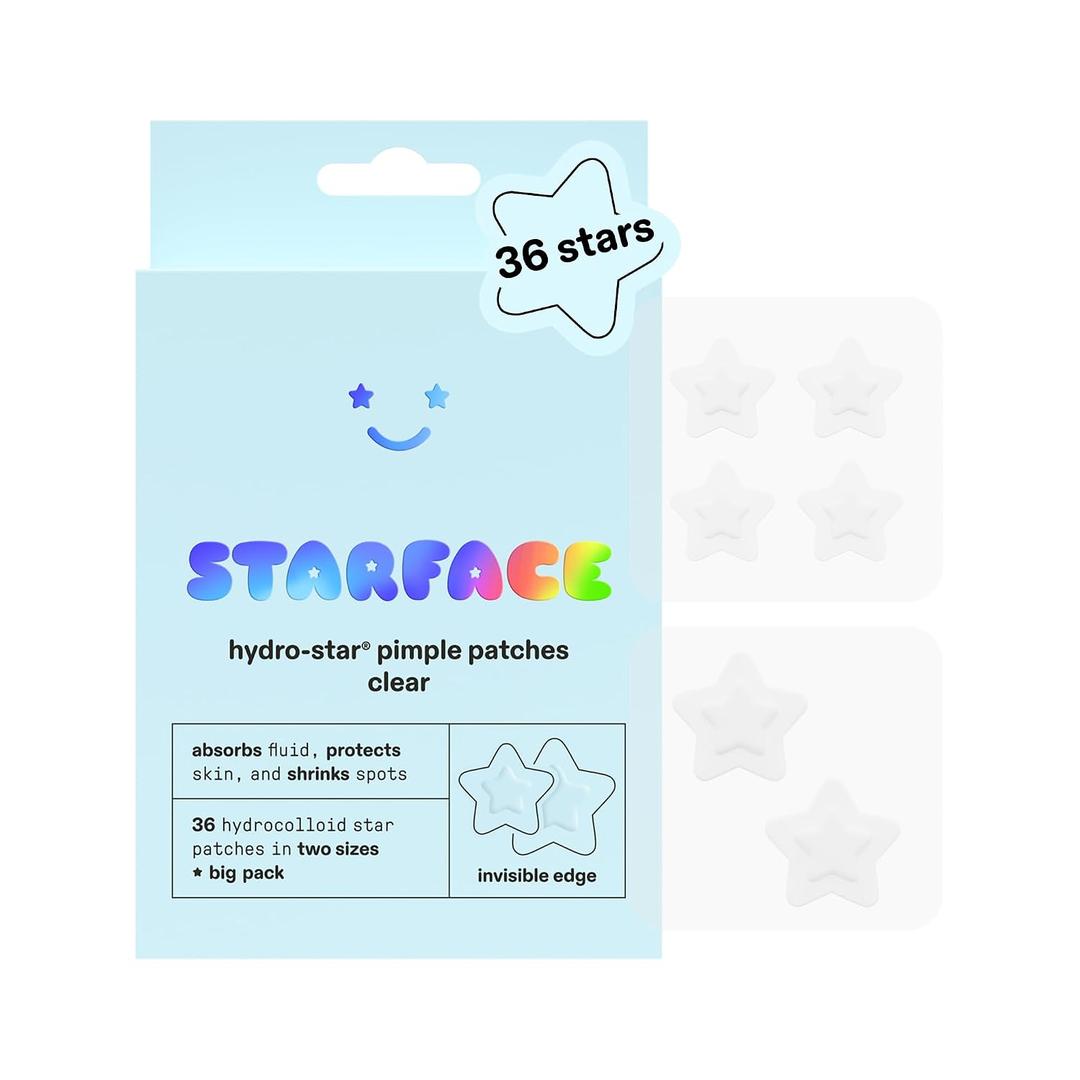 Starface Hydro-Star Hydrocolloid Pimple Patch, Vegan, Cruelty-Free Skincare (Clear, 36 Count)