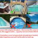 Hot Tub LX H20-Rs1 Thermostat 110V 2kw with Adjustable Temperature Thermostat for Some hot tubs,Underground Small Pool &Bathtub（Suggest Connect 20A Adapter or Breaker