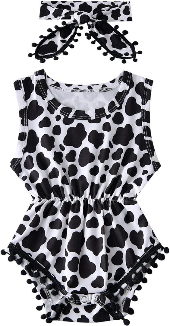 UNICOMIDEA 0-24 Months Baby Floral Romper Infant Playsuits Headband Jumpsuit Toddlers Outfits (White)