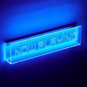 12 Inch Light up Now Playing Vinyl Record Stand Wall Mount, 20-color Acrylic Record Player Display Holder, Now Playing Sign for Albums Music Room Office Decor Gift for Christmas Vinyl Lover