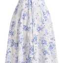 IBTOM CASTLE Women Corset Dress Sleeveless Spaghetti Straps Casual Dresses Boho Slit Lace Up Flowy Midi Bustier Sundress XL