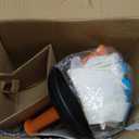 Drain Auger, Clog Remover with Drill Adapter, 25 Feet Flexible Plumbing Snake Use Manually or Powered for Kitchen, Bathroom and Shower Sink, Comes with Gloves (Orange)