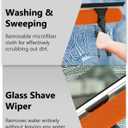 26FT Reach Window Squeegee for Window Cleaning Kit with 5-20 Foot Telescoping Extension Pole, 2 in 1 Window Squeegee, Cobweb Duster, Dust Kit Window Washing Kit for Car, Shower Glass Door