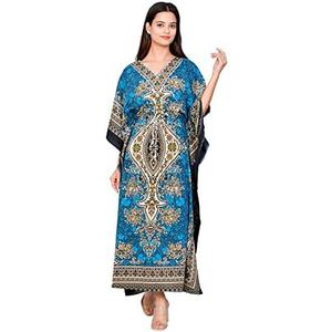 REYNOSOHOMEDECOR Kimono Kaftan Dress for Women - Elegant Holiday & Evening Dress - Loose Fit One Size