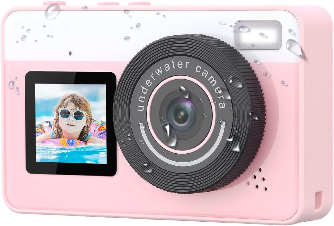 Mafiti Underwater Camera 10FT Waterproof Camera Snorkeling, Compact Floatable Digital Camera for Kids Teenagers Adults, Surfing Swimming and Kayaking, Pink