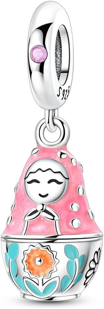 S925 Sterling Silver Charm Fit for Pandora Bracelet Original Pendant Bead Jewelry Gift for Her