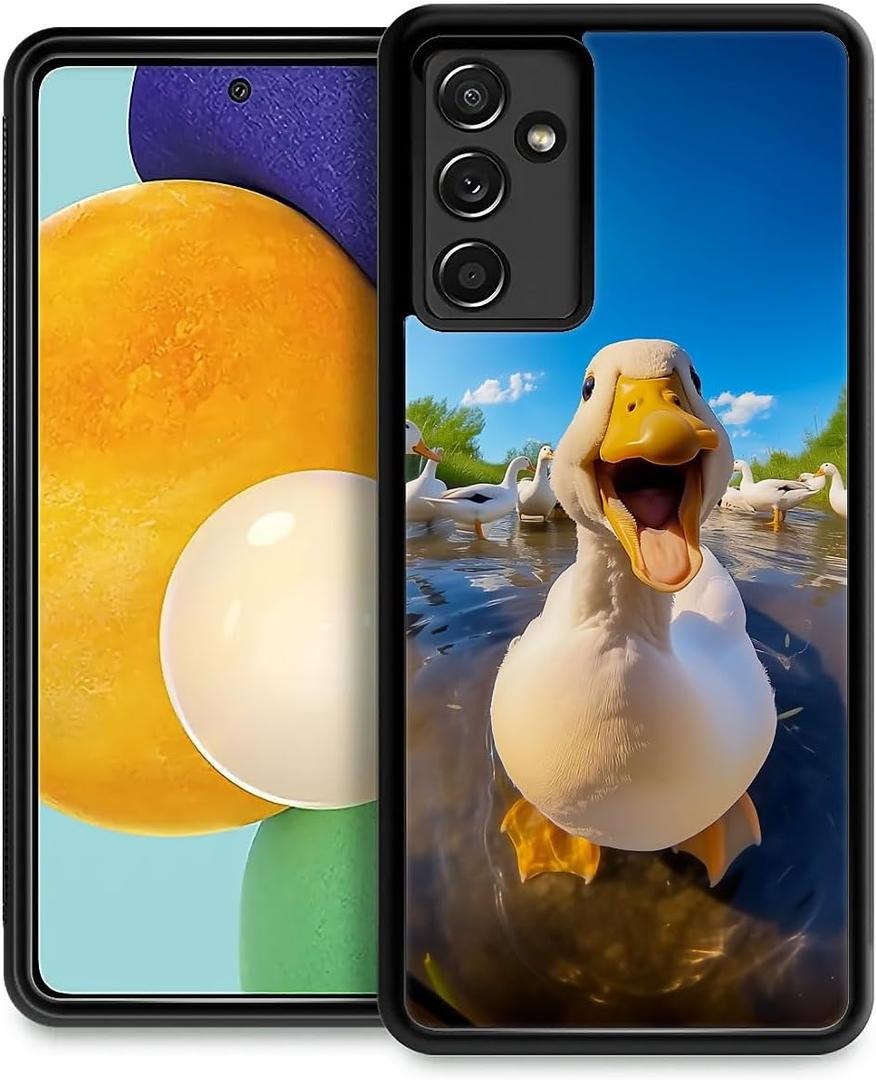 for Samsung Galaxy A13 5G Case, Shockproof Protective for Man Women Non-Slip for Samsung Galaxy A13 5G Cute Funny Duck Crazy Pattern