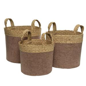 Small Felt Basket in Velvet Pink (Pack of 2)