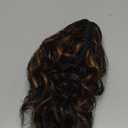 Clip on Ponytails for Women - 12 Inch Curly Ponytail Extension, Curly Pony Tails Hair Extensions, Synthetic Clip in Ponytail Hair Extensions (Color: Dark Brown with Honey Blonde Highlights)