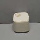 Desk Mini Cute Trash Can with Lid and Brush Small Desktop Trash Can for Bathroom, Bedroom, Kitchen, Car, Office flip top Waste Basket Hidden Bag Compact Small Garbage Bin (Basic)