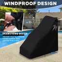 Swimming Pool Lift Chair Protective Cover, 600D Heavy Duty Oxford Fabric Handicap Pool Lift Chair Covers for Global Lift Corp, All Season Pool Lift Cover for UV Resistant, Waterproof (Black)
