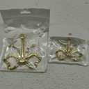 2 Pcs Large Size Gold Bow Hooks for Wall, 4.74 x 3.54 Inch Bow Knot Brass Coat Hooks Wall Door Decor Holder Hat Towel Hook for Living Room Bathroom Bedroom Kitchen Decorations