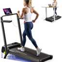 YPOO Foldable Treadmill with Incline, Walking Pad with Handle Bar 3 Level Incline, Portable Folding Treadmills for Home/Office 300 Lbs Capacity, Quiet Desk Treadmill with Remote Control & APP
