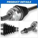 TadaMark New Front Left & Right CV Axle Shaft, Not for Hybrid, FWD Only