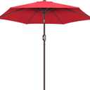 7.5Ft/9Ft Patio Umbrella, UV Protect Pool Umbrella with Heavy Duty Pole,Outdoor Umbrella with Push Botton Tilt & Crank