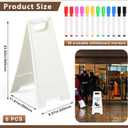 Colingmill 6Pack A Frame Sign,Dry Erase Sandwich Board, Double Sided White
