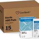 CareStock Abdominal Pads 8x10 in [48-Pack] Sterile ABD Pads, Extra Absorbent, Individually Wrapped, Wound Care First Aid (24)