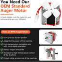 Upgraded 2.0 RPM Auger Motor, Fire Burn Pot and Hot Rod Ignitor, Grill Induction Fan for Traeger and Pit Boss Pellet Grill, Fire Pot Replacement for Traeger Parts Replacement, with Ash Remover, Screws
