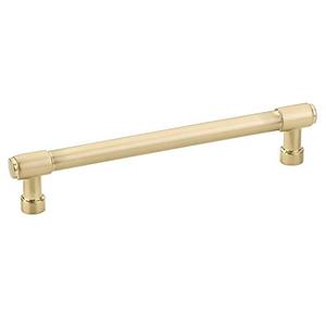 Emtek Jasper Pull - 86689US4 - (Center to Center 6", Satin Brass - US4)