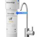 Waterdrop 10UBW-UF 0.01 m Ultra Filtration Under Sink Water Filter System, Reduces Lead, Chlorine, Bad Taste & Odor, with Dedicated Brushed Nickel Faucet, USA Tech