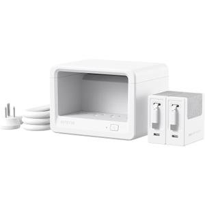 Gitryin 10-in-1 Desktop Charging Station with 2 Retractable Wall Chargers, 40W USB-C Power Strip with 6 AC, 2 USB C, 2 Type-C 33.5in Cables, Extension Cord with 1020J Surge Protection for Home Office