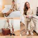 EverFoams Womens Fuzzy Open-toe Slippers Soft Comfy Memory Foam Indoor House Shoes (5-6, Vanilla Ice)