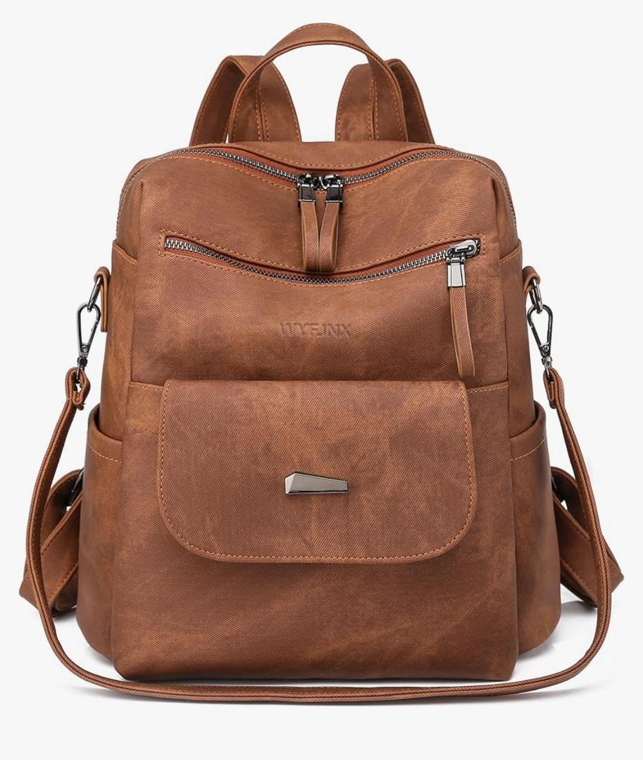 PU Leather Backpack Purse for Women Fashion Multipurpose Design Handbag Ladies Shoulder Bags Travel Backpack Brown PU Leather Backpack Purse for Women Fashion Multipurpose Design Handbag Ladies Shoulder Bags Travel Backpack Brown