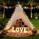 Betterhood 7' Large Teepee Tent for Adults, Play Tent with Carry Bag, 5 Sides Canvas Kids Teepee Tent Indoor & Outdoor Tents for Party, Wedding, Photo Prop, White