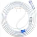 ResOne 14Ft Soft Adult Oxygen Nasal Cannula 5-Pack - Curved Prongs, Crush-Resistant Tubing - Nasal Tubes, Oxygen Concentrator Supplies - Soft Curved Nose Piece, Standard Size, Standard Flow 6 LPM (Clear)