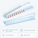 Mahjong Racks with Pushers 4PCS Set Majiang Tile Holder Acrylic Mahjong Racks Accessories and Gifts (Glitter Blue)
