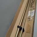 Double Curtain Rods for Windows, 1''Front and 5/8''Back Double Drapery Rods with Premium Aluminum Brackets and End Cap Finials, Adjustable Double Window Curtain Rod (Warm Gold, 36-72")