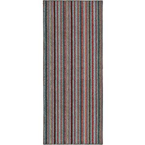 Garland Rug Carnival Stripe Non-Slip Recycled 2' X 5' Multi-Color Area Rug – Modern, Stain-Resistant, Ideal for Living Rooms & High-Traffic Areas