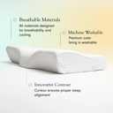 Dosaze Contoured Orthopedic Pillow, Queen (Thick) Size Bed Pillow for Neck Pain Relief - Medium Firm, Bed Pillow for Back, Stomach and Side Sleepers, CertiPUR-US/Oeko-Tex