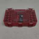 Ontel Battery Daddy Storage & Organizer Case with Tester, Stores & Protects Up to 180 Batteries, Double-Sided, Durable Design with Clear Locking Lid, Secure Latches & Portable Carrying Handle - Red