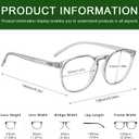 Przene 3 Pack Blue Light Blocking Glasses Women/Men,Retro Round Computer Glasses Anti Eye Strain/UV/Glare, Gaming Glasses. (Black/Crystal/Grey)