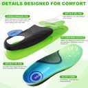 Healrecux Plantar Fasciitis Insoles Shoe Inserts for Men Women, 240lbs Heavy Duty Arch Support Inserts for Pain Relief, Work Boot Orthotics Insoles for Standing All Day, XL