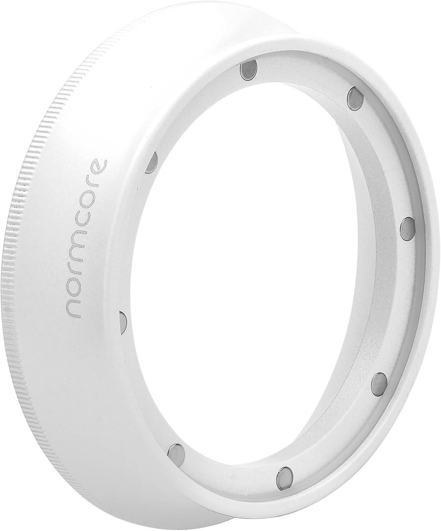 Normcore 54mm Magnetic Dosing Funnel V2 - Espresso Dosing Ring - 18mm Anodized Aluminum with 8 Neodymium Compatible with Fits 54mm Breville Sage Portafilter - Non-stick coating White