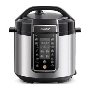 COMFEE’ Pressure Cooker 6 Quart with 13 Cooking Functions, Olla de Presion Non-Stick Pot Yogurt Maker Rice Cooker Slow Cooker Sauté Steamer, Healthy Ceramic Inner Pot